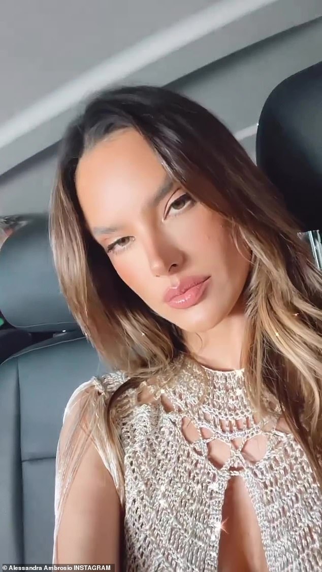 Selfie time!  In a follow-up clip, the mother-of-two was in the backseat of an SUV as she showed off her leaked face to her nearly 12 million followers.