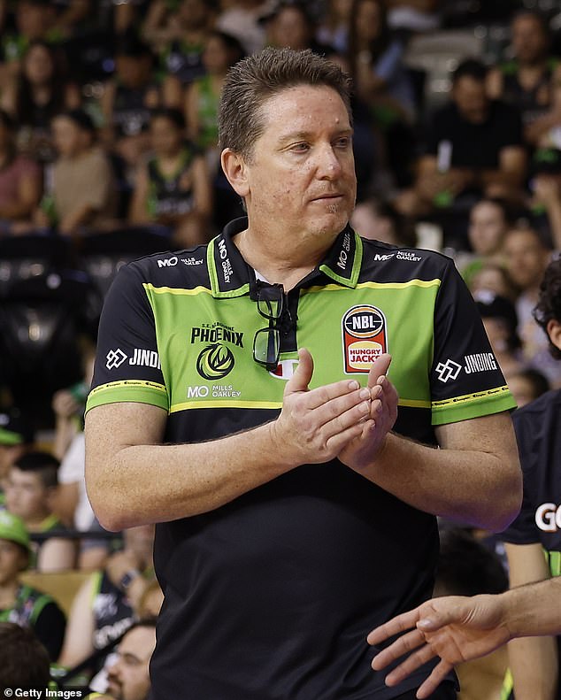 Phoenix coach Simon Mitchell, pictured during the win against Cairns, supported the round of league pride, saying he hoped players would be better informed in future about why initiatives like this are so important.