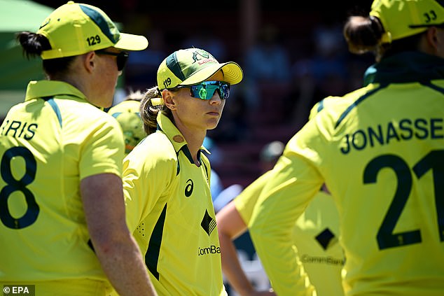 Australia captain Meg Lanning (centre) said the team was united in support of Gardner, who on Sunday criticized Australia Day as the 