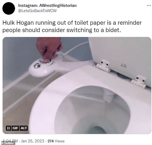 Bidet: @LetsGoBackToWCW shared a photo of a bidet and added: 