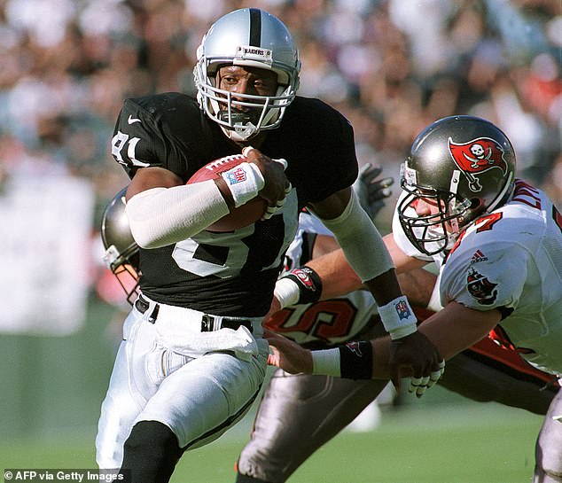 Brown hauled in 1,094 receptions for 14,934 yards during his 15 years with the then-LA Raiders.