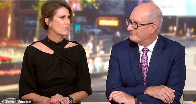 Kochie put an arm around Natalie and Shaun replied, 'I didn't know.  Very sorry.  I don't know what to say'