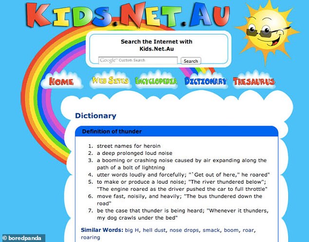 A children's learning platform in Australia forgot to edit an inappropriate reference to heroin in its definition of the word 'thunder'