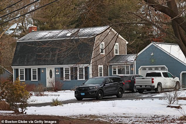 Clancy and her seven-month-old son survived the apparent murder-suicide attempt and are both being treated at Boston hospitals.  Pictured: The family home in Duxbury