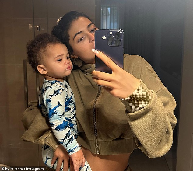 At last!  The Keeping Up With The Kardashians star revealed on Saturday that she had named her second child Aire, after keeping his name and face a secret.