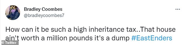 Mental: Many fans were quick to take to social media to share their reaction, with some concluding that this fee meant Dot's house was worth nearly £1 million.