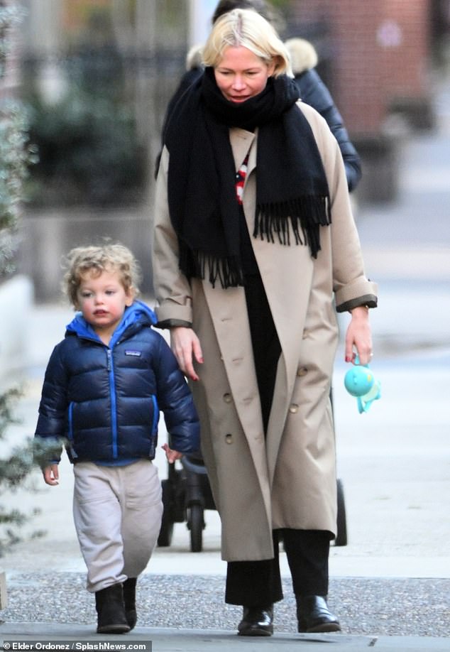 Kids: Speaking on Thursday's Lorraine, the Hollywood star opened up about her little boy, recounting how she cried when she was offered the role (pictured with son Hart, two)