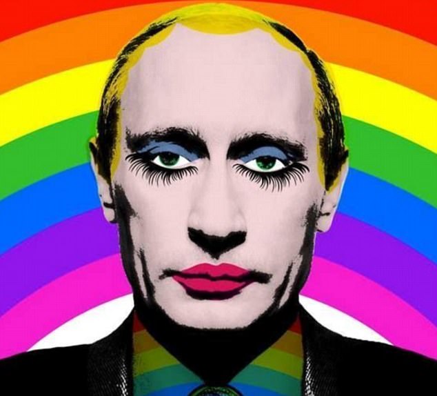 Putin, obsessed with the images, banned his depiction as a 'gay clown' and 4,000 other images