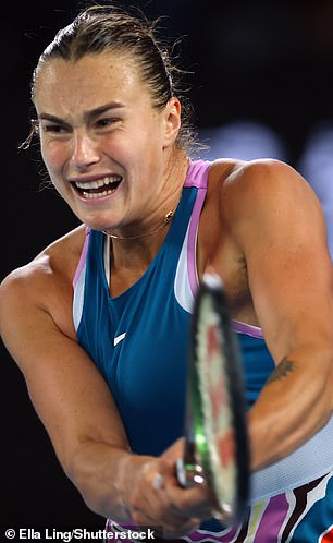 Belarusian Aryna Sabalenka competes for the title on Saturday