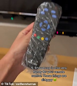 Cover the remote control with a shower cap if it is dirty