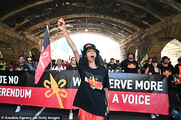 A rapidly growing number of Australians who see January 26 and the arrival of the First Fleet at Sydney Cove in 1788 as the beginning of an invasion and British colonial rule.  Pictured: Sydney Invasion Day protests