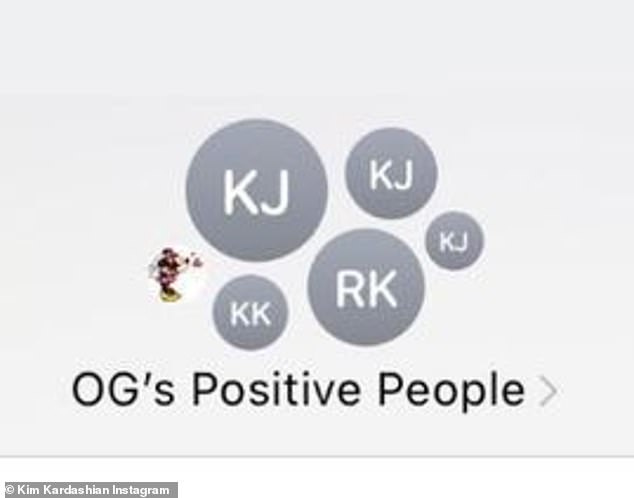 A Closer Look: All three KJs went to Kylie, Kendall, and Kris Jenner.  The KK could have gone to Khloe or Kourtney Kardashian.  And RK was for Rob Kardashian