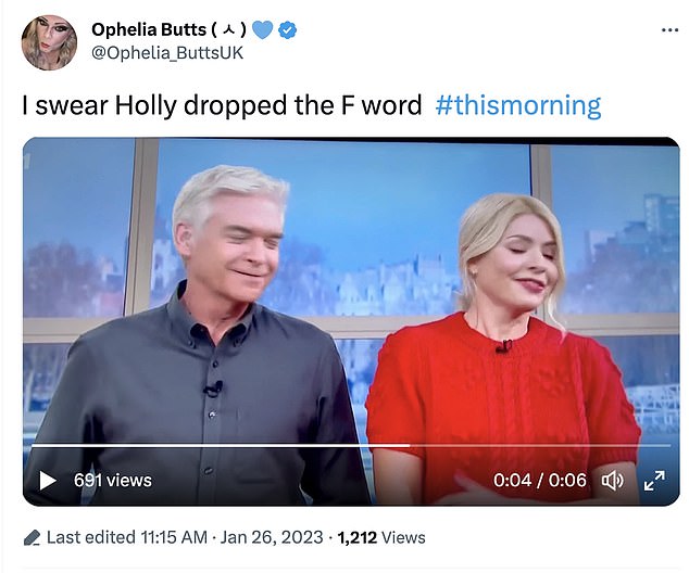 1674754149 129 Holly Willoughby seems to drop an F bomb when Phillip Schofield