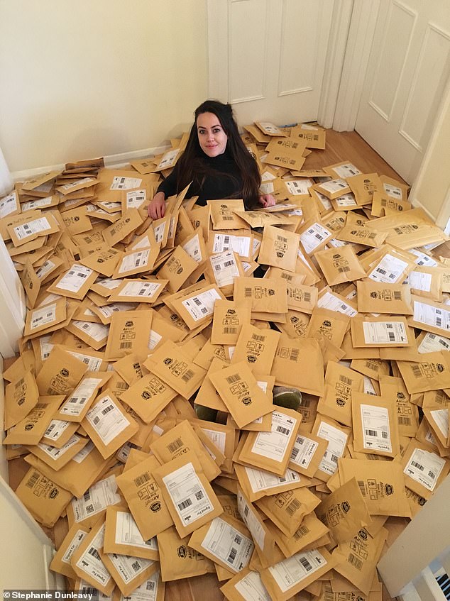 In 2017, Stephanie Dunleavy (pictured with 1,000 orders) started her company 