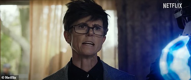 'Our orders are to capture the ghost': says Dr. Leslie Moore (Tig Notaro) before her team tries to capture it using a laser device