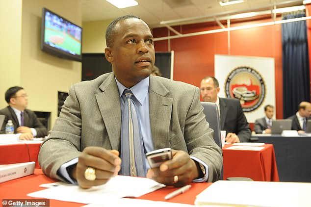 Dana Brown, director of scouting for the Washington Nationals, looks on during the Major League Baseball draft June 9, 2009 at Washington National Park.