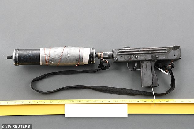 Detectives recovered three firearms from Tran, including a Cobray CM11-9 model, pictured, purchased in 1999 identified as the murder weapon.