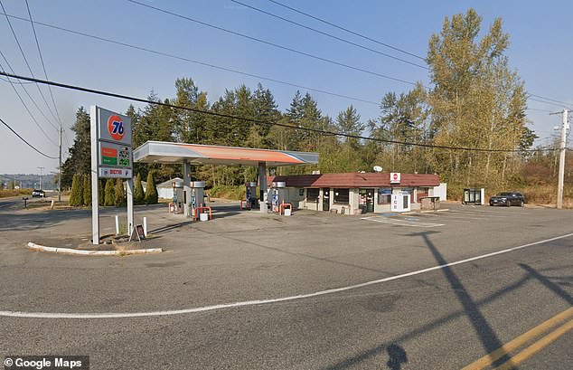 They broke into the Ben's Market/76 gas station (pictured) on Blaine Road