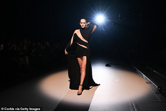 Showcase: Thierry Mugler's latest collection was packed with structured corsets, satin bows and daring cutout details