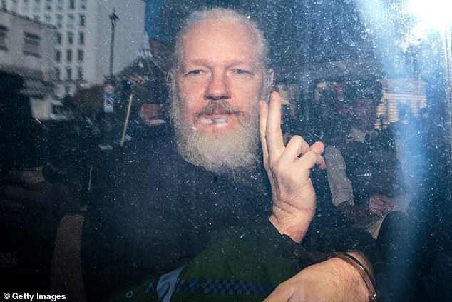 Assange was photographed in April 2019 in London after he was arrested by Scotland Yard agents after Ecuador withdrew his asylum.