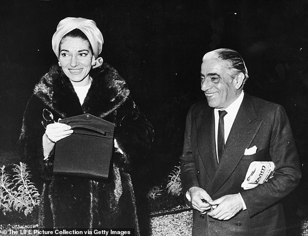 Scandals: The second half of Callas's career was marked by a series of scandals, including having an affair with Aristotle Onassis (pictured with her in 1960) while still married to her husband Giovanni Battista Meneghini.