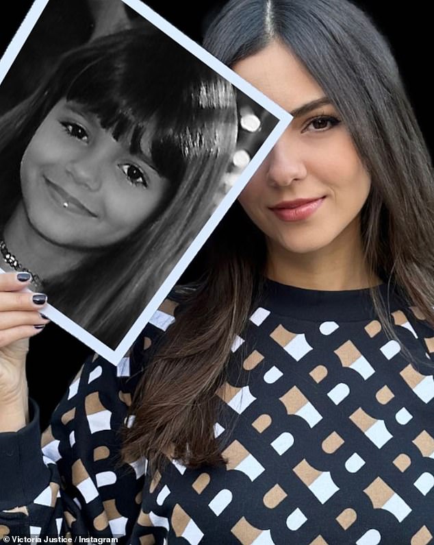 Sensing a pattern: Former Nickelodeon star Victoria also rocked the same Hugo Boss sweater.