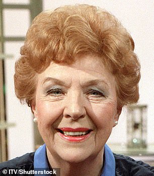 Thrilling: As the widow Meg (file photo) on the long-running soap opera Crossroads, Noele became one of the most famous people in Britain.