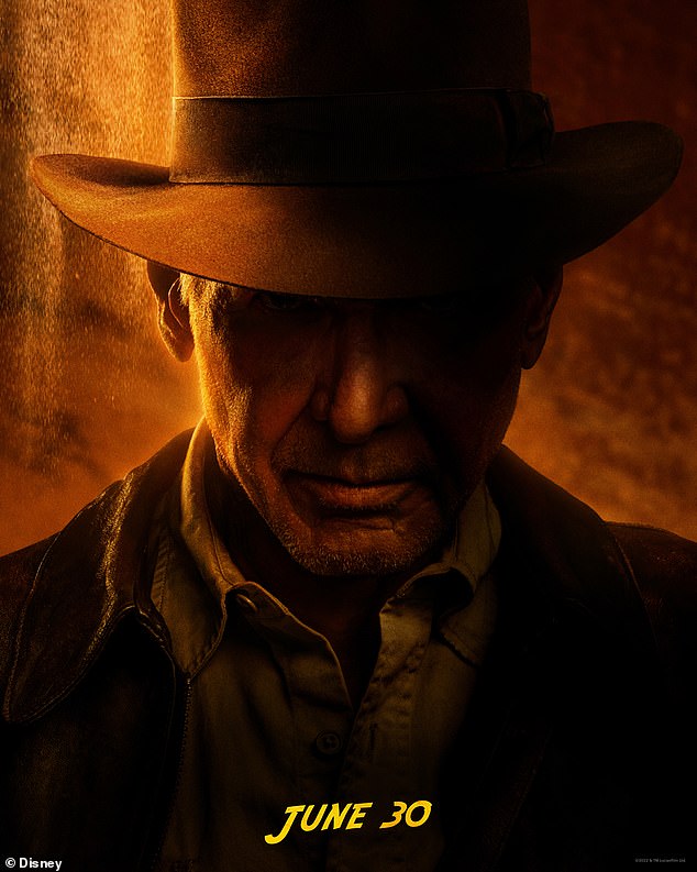 Movie Icon: A rugged-looking Harrison appears in a poster for the new movie