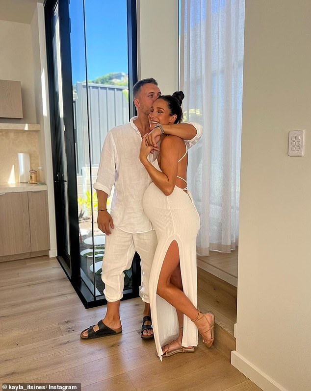 Baby Jax is Kayla's first child with her fiancé Jae Woodroffe (pictured).  He already shares a three-year-old daughter, Arna, with his ex-partner Tobi Pearce.