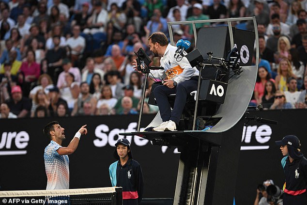 The 21-time Grand Slam winner also had an icy exchange with the chair umpire.