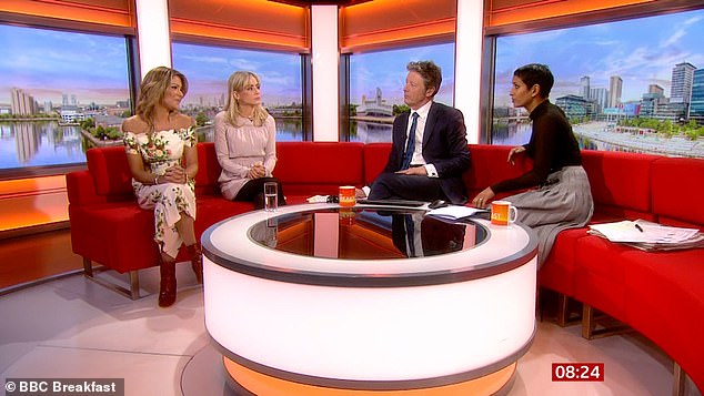 Opening: Gemma then appeared on the red sofa to discuss her work with Charlie Stayt and Naga Munchetty