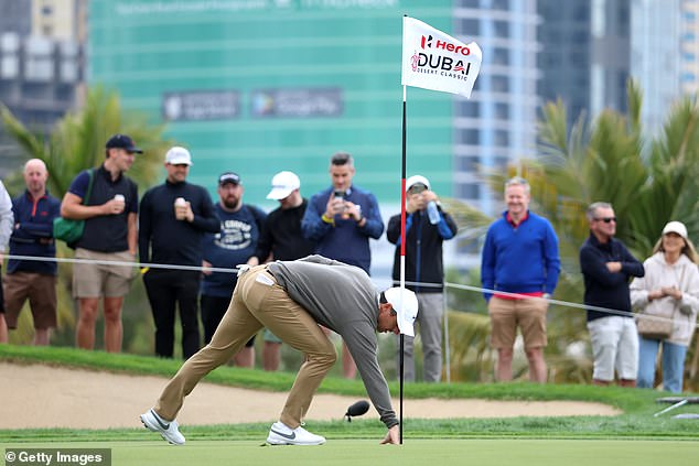 The world number one completed his first round late with an impressive late run