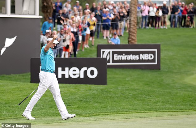 Ian Poulter, pictured, leads with Richard Bland before their second round was called off