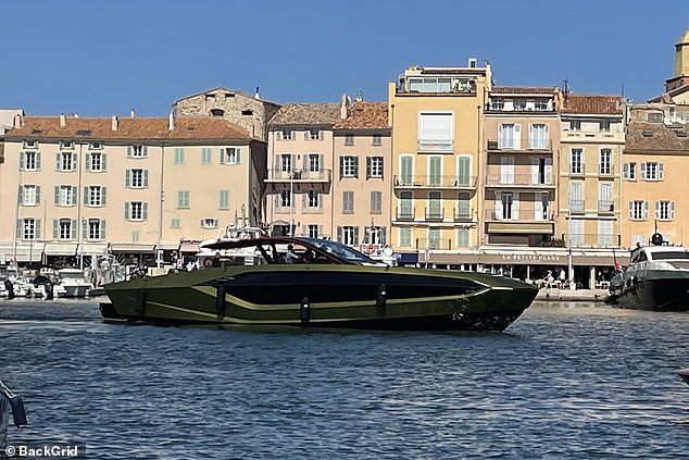 Ms Murphy claims she suffered a broken arm after she was forced to jump off McGregor's yacht (pictured: his yacht in St Tropez)