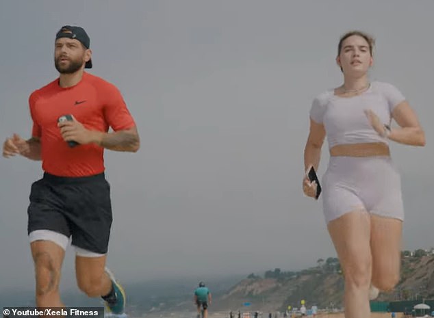 Natalie trained under the instructions of her childhood friend Ilya Fedorovich (left), owner of the fitness and supplement company Xeela.