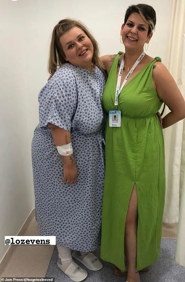 Lauren, pictured in Turkey, awaiting her gastric sleeve surgery. She said the hospital was like a five-star hotel