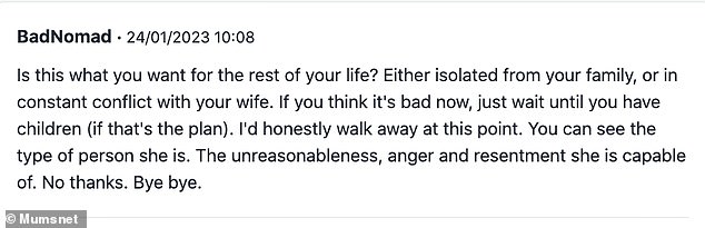 Many took to the comments to tell him to 'throw away' his fiancée as it doesn't seem like a healthy relationship.