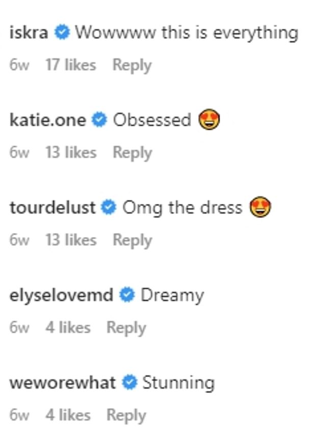 Fans of the dress, including Love Island stars and British influencer and model Iskra Lawrence, went wild for the dress online.