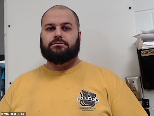 George Tanios (pictured), 41, of Morgantown, West Virginia, was sentenced to time served after pleading guilty last year to lesser disorderly conduct on restricted grounds.  Prosecutors had been asking the judge to give him credit for time served in pretrial detention.