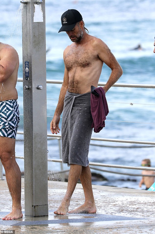 But the former My Kitchen Rules judge was spotted in Bondi Beach on Saturday after he disappeared into the dark following his controversial anti-vaccine comments.