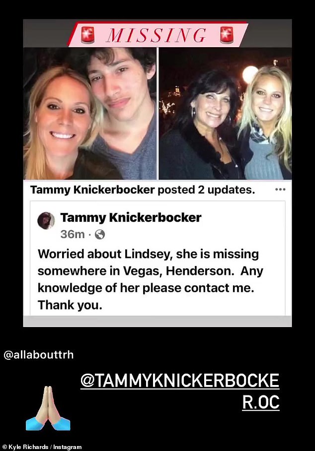 1674893077 660 RHOC alum Tammy Knickerbockers daughter Lindsey has reportedly disappeared