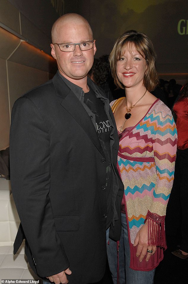 First wife: Heston and his first wife, Zanna, the mother of his first three children, divorced in 2016 after deciding to separate in 2011 (pictured together)