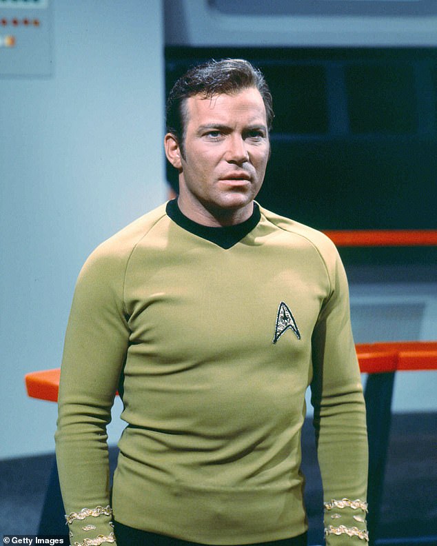 In Character: William played Captain Kirk in seven feature films from 1979 to 1994 (series pictured in 1968)