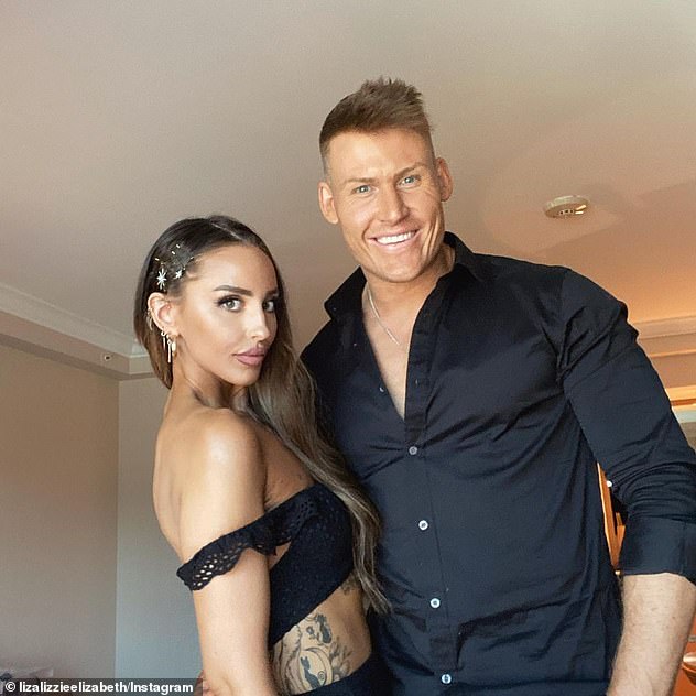 Elizabeth returned for another shot and 'married' Seb Guilhaus at MAFS in 2020 and they dated for a year before breaking up.  both in the photo