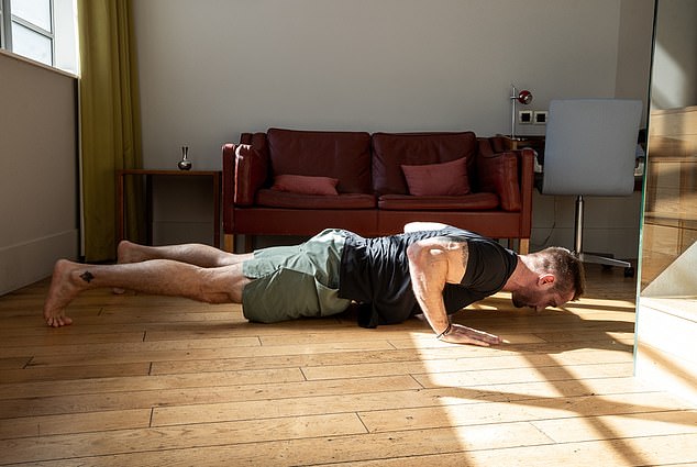 If you feel this is not working your muscles enough, you can make it tougher by elevating your feet. You can do this by using a mall stool or step