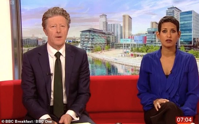 Unhappy: Journalist and co-host Charlie Stayt discussed upcoming industrial action taking place in England and Wales next week.