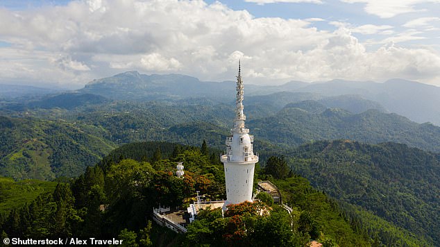 Ambuluwawa Tower is located on the top of Ambuluwawa Mountain, 1,087 m (3,567 ft) above sea level