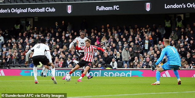 Jack Clarke gave Sunderland a lead in the sixth minute after a mistake from Fulham's Issa Diop