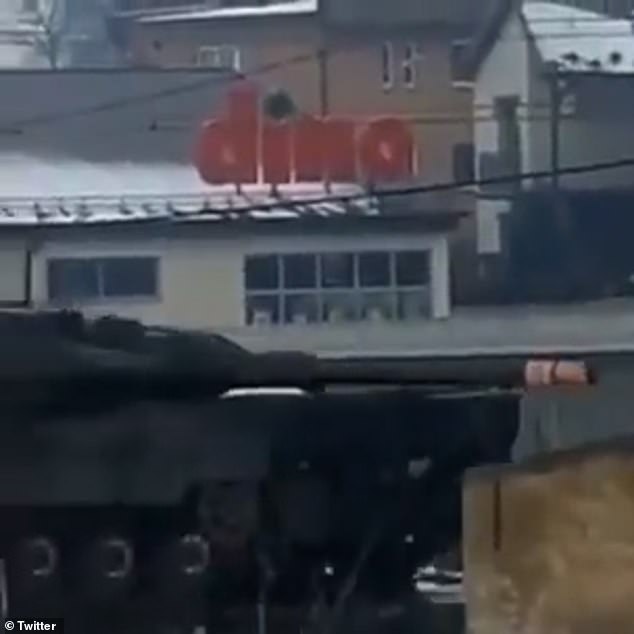 German Leopard-2 tanks have been filmed heading into eastern Germany today.