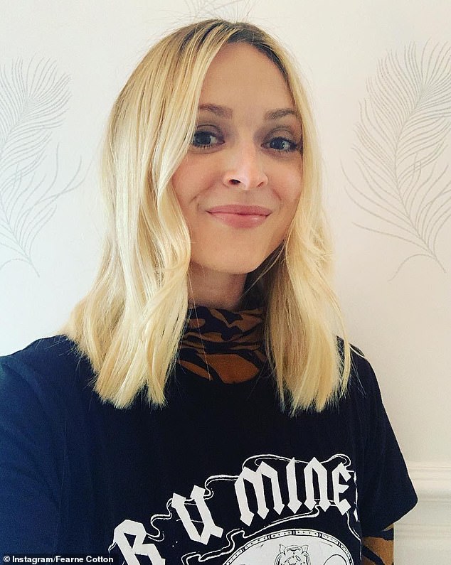 Speaking: Fearne previously said her 10-year battle with bulimia was sparked by self-loathing after the presenter deluded herself into believing it was 